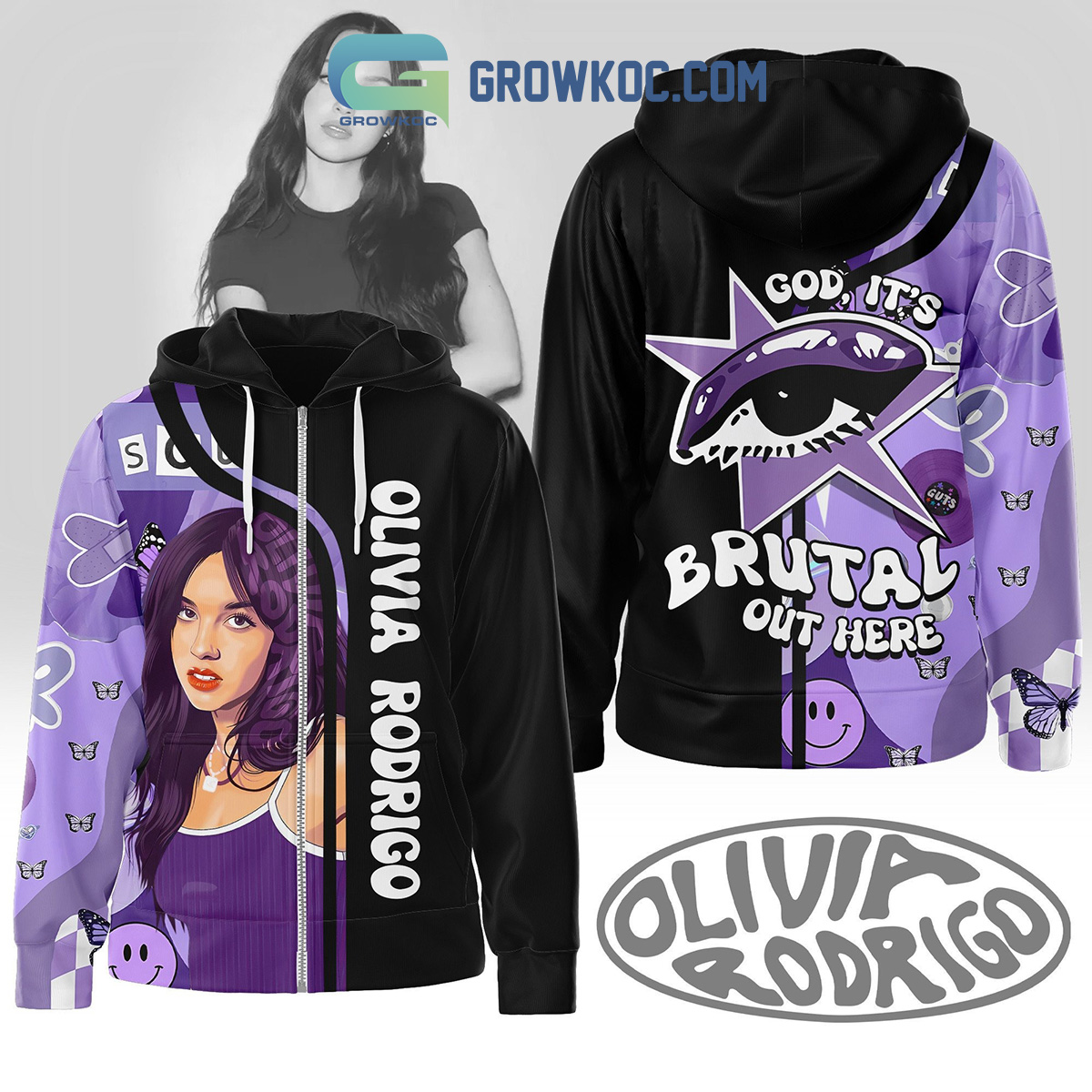 Olivia Rodrigo God Its Brutal Out Here Hoodie Shirts2B1 DOUDu