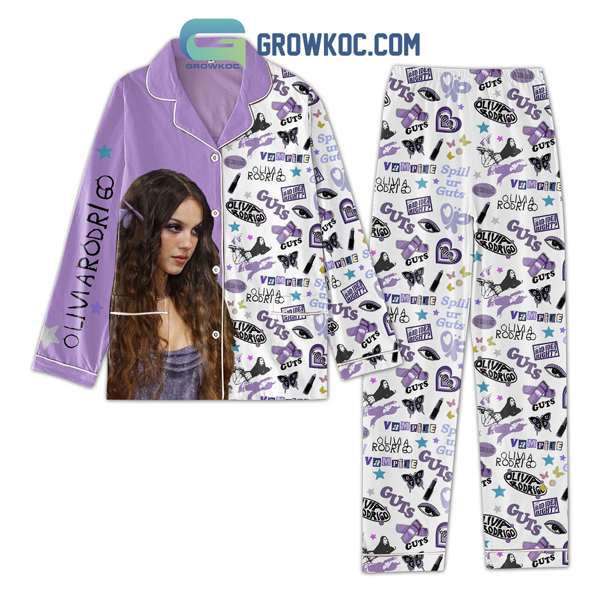 Olivia Rodrigo Guts Fan Polyester Pajamas Set2B1 BGjsY