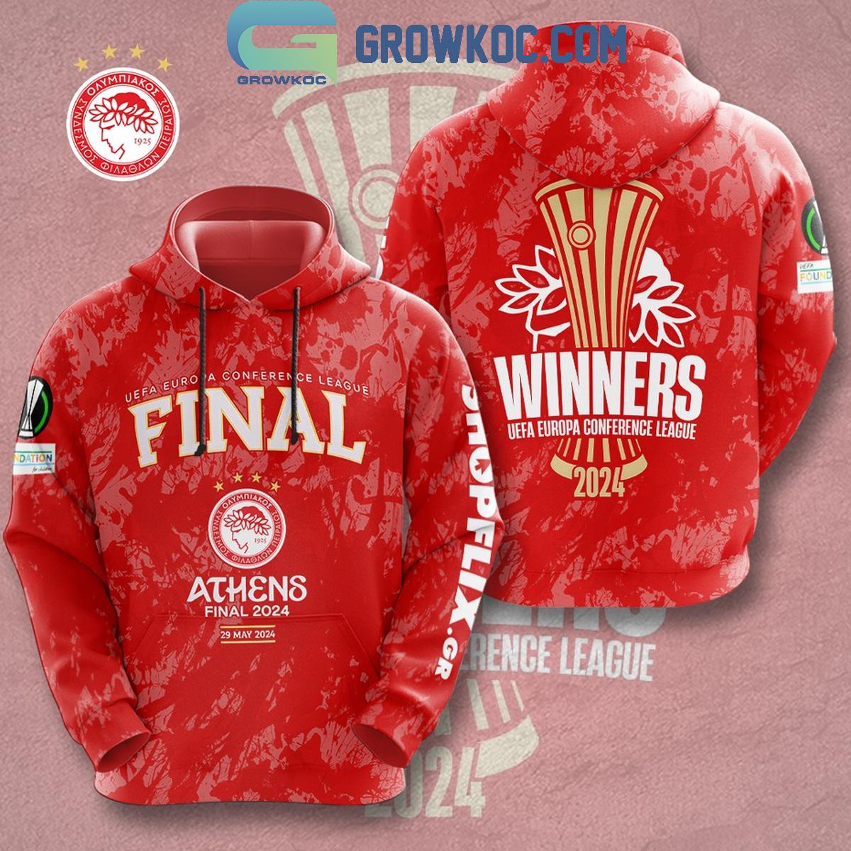 Olympiakos EUFA Europa Conference Leauge Final Athens 2024 Hoodie T Shirt 1 7mWMr