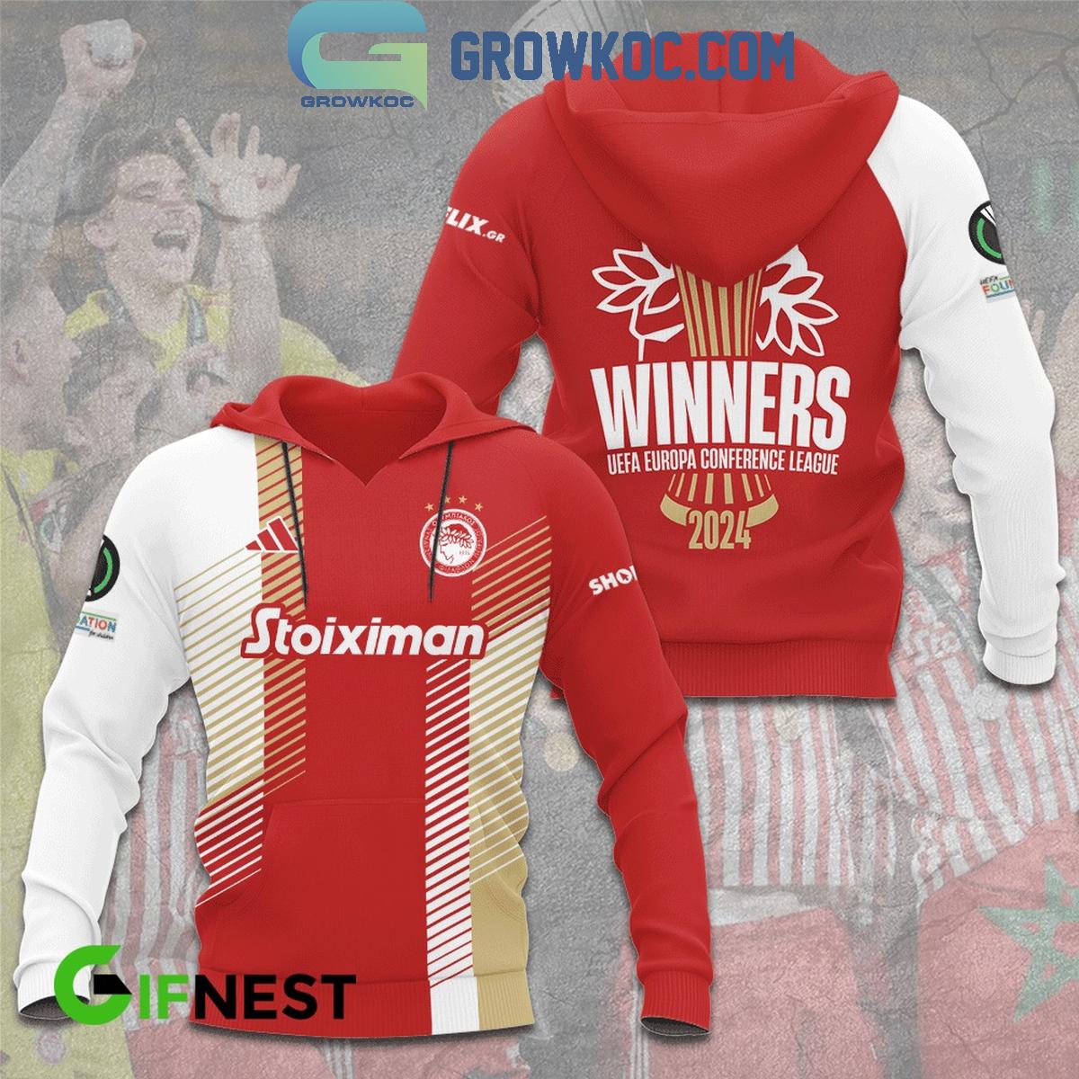 Olympiakos UEFA Europa Conference League Winners Hoodie T Shirt 1 pKIWJ