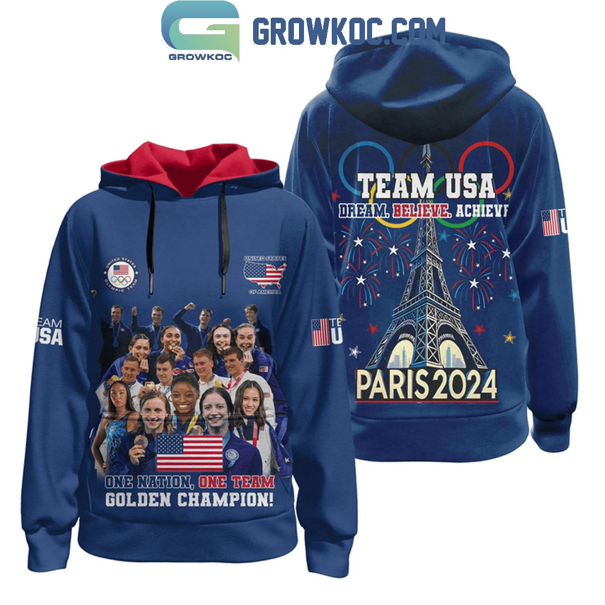 Olympic 2024 USA One Nation One Team Golden Champion Hoodie Shirts 1 btMbZ