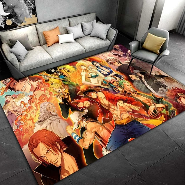 OnePieceAnimeCarpetLivingRoomBedroomSofaMatDoorMatKitchenBathroomRugs 1