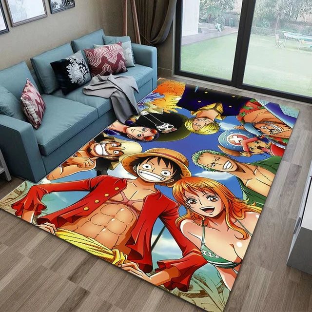 OnePieceAnimeCarpetLivingRoomBedroomSofaMatDoorMatKitchenBathroomRugs 4