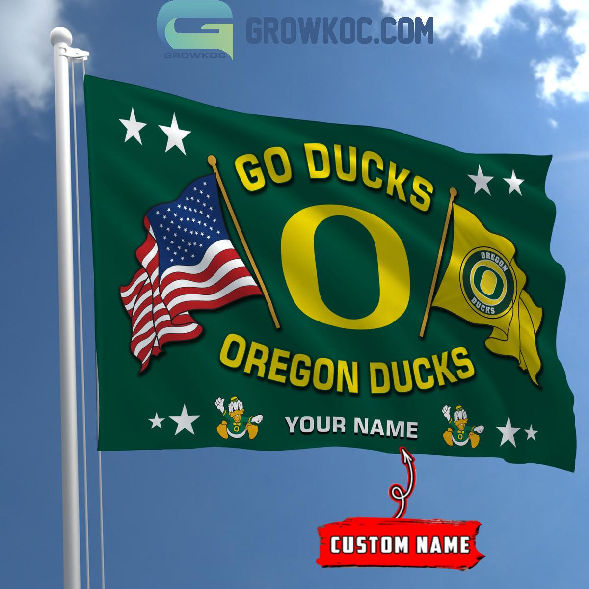 Oregon Ducks 2024 Go Ducks Personalized Flag 1 bMHDT