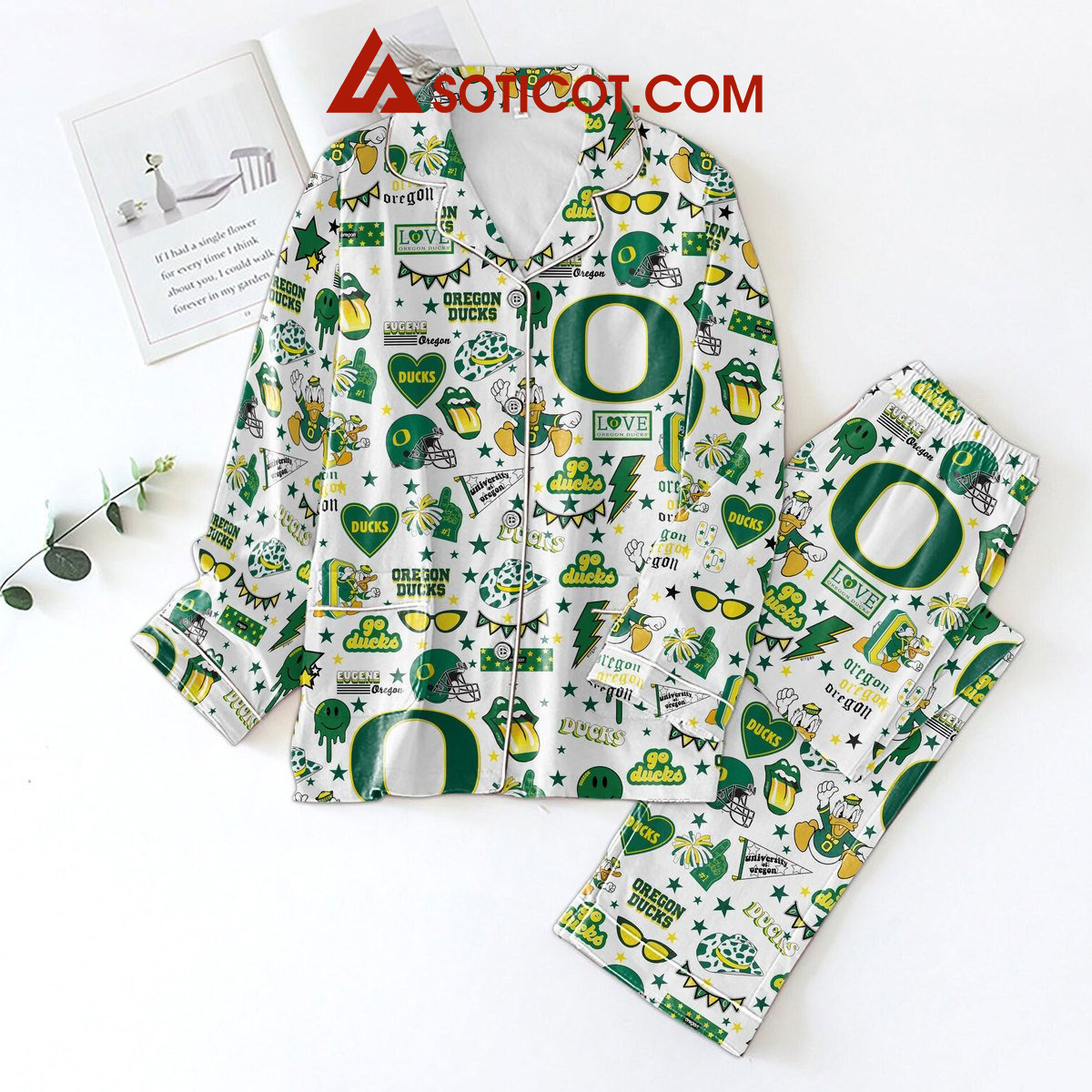 Oregon Ducks Go Ducks Pajamas Set2B1 ROK5r