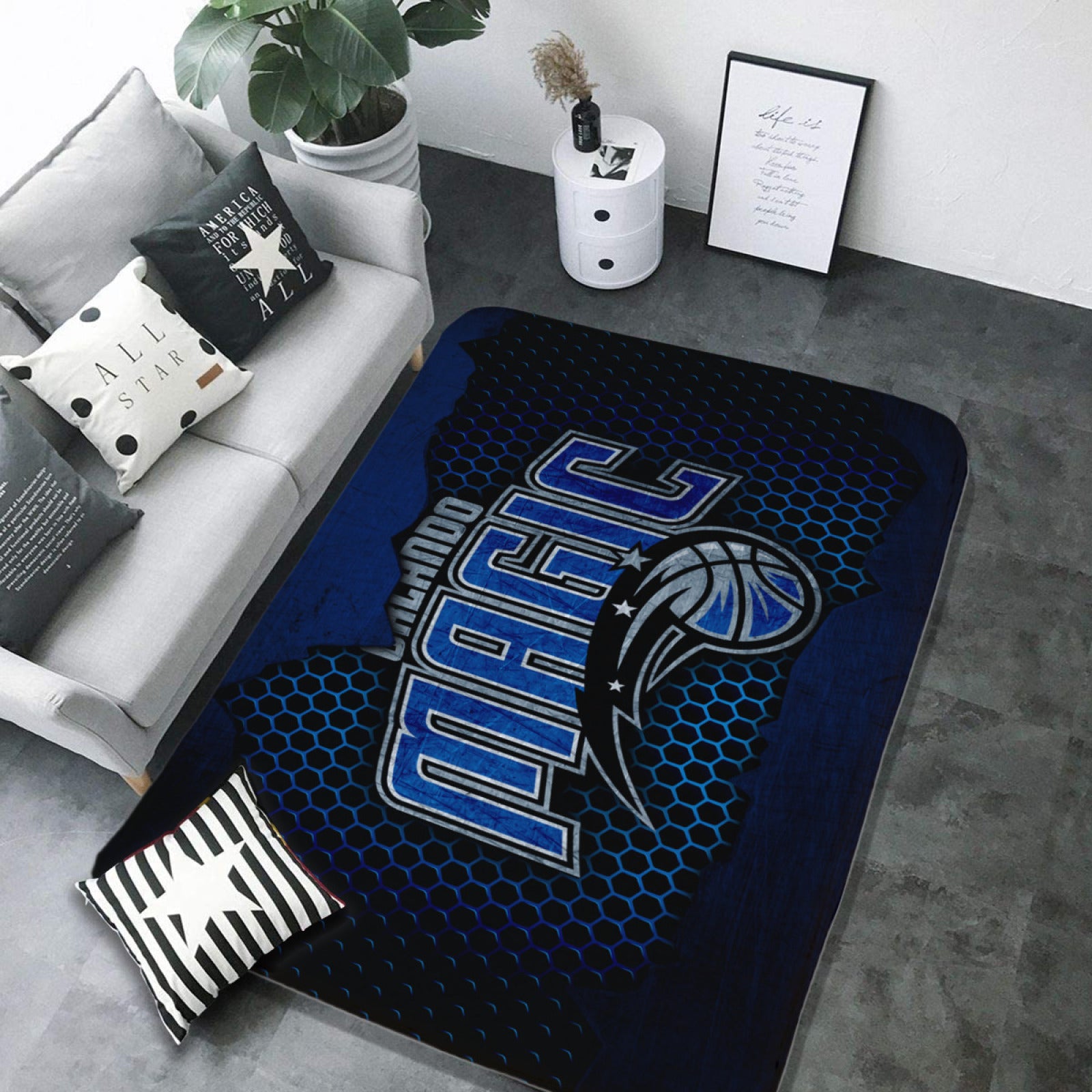 Orlando Basketball Magic Carpet Living Room Bedroom Mats Kitchen Bathroom Rugs 2 80df0891 e123 4801 8f08 04b812823661