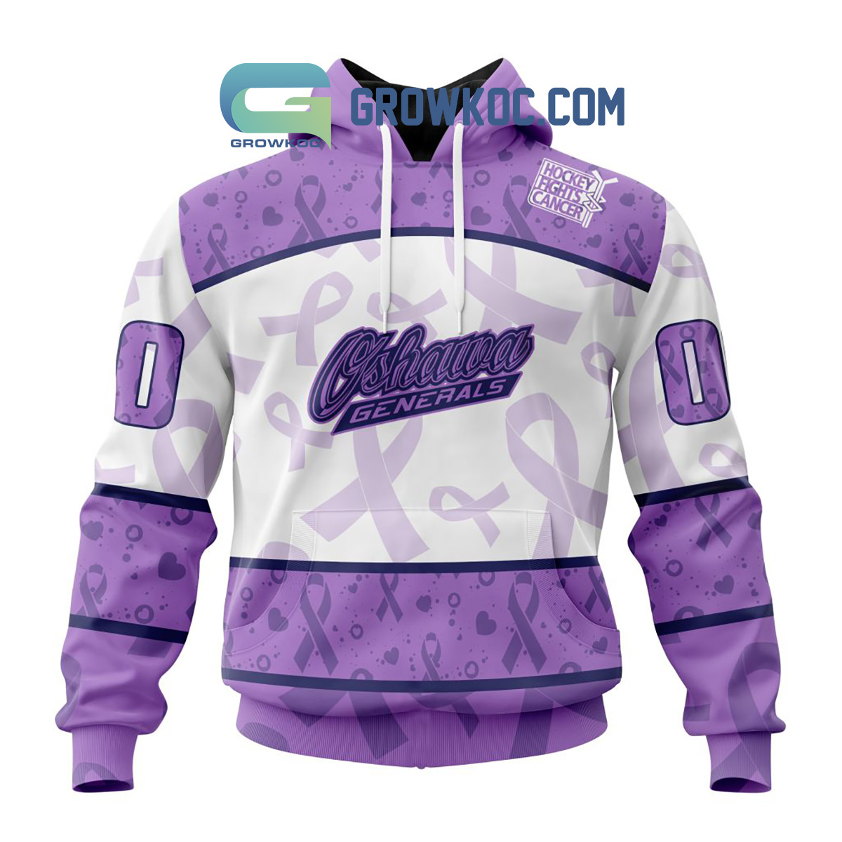 Oshawa Generals Lavender Fight Cancer Personalized Hoodie Shirts2B1 CjIom