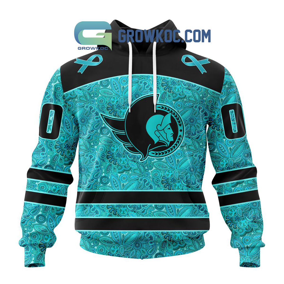 Ottawa Senators Fight Ovarian Cancer Personalized Hoodie Shirts2B1 lZHkZ