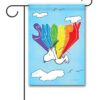 PNT2497 Peanuts Rainbow Flying Snoopy Garden Flag