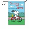 PNT2541 Peanuts Snoopy and Woodstock Spring Garden Flag