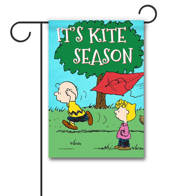 PNT2542 Peanuts Charlie Brown Kite Spring Garden Flag