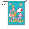 PNT2543 Peanuts Snoopy and Woodstock Spring Garden Flag