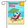 PNT2545 Peanuts Beach Summer Snoopy Garden Flag