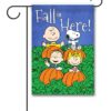 PNT2547 Peanuts Fall Pumpkin Patch Garden Flag