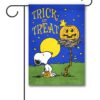 PNT2555 Peanuts Snoopy Trick or Treat Halloween Garden Flag