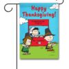 PNT2558 Peanuts Charlie Brown and Lucy Thanksgiving Garden Flag