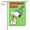 PNT2566 Peanuts Snoopy and Woodstock Birthday Garden Flag