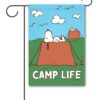 PNT2594 Peanuts Snoopy Camping Garden Flag