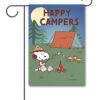 PNT2597 Peanuts Snoopy Woodstock Camping Garden Flag