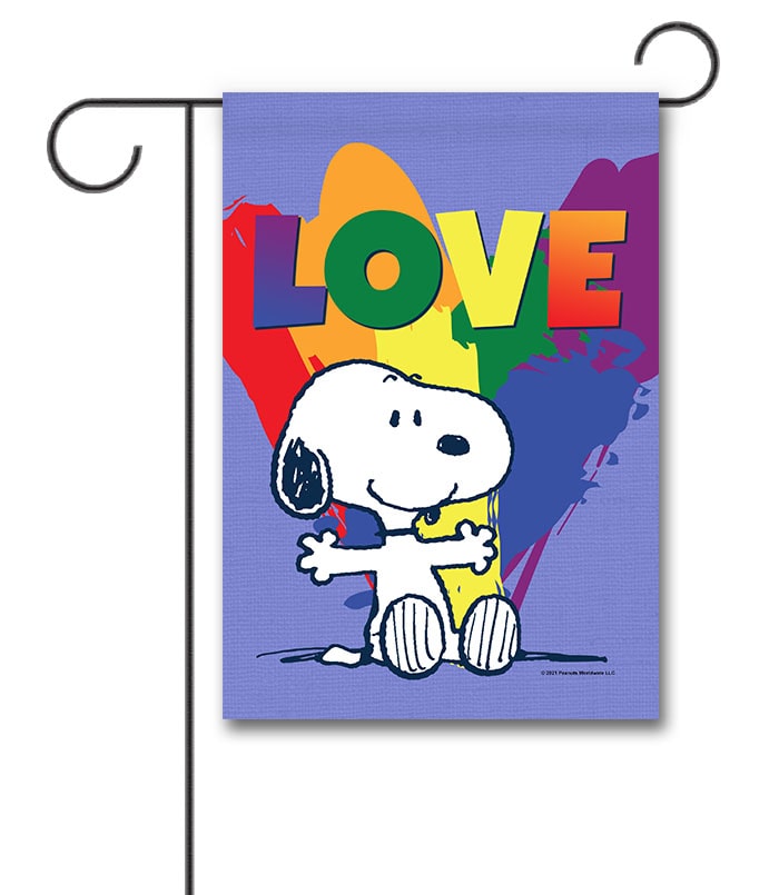 PNT2601 Snoopy Love Pride Garden Flag