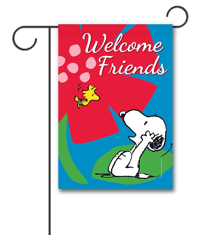 PNT2614 Peanuts Snoopy Spring Welcome Garden Flag