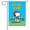 PNT2685 Peanuts Fathers Day Golfing Snoopy Garden FLag