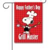 PNT2687 Peanuts Fathers Day Grilling Snoopy Garden Flag