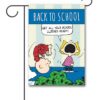 PNT2798 Peanuts Charlie Brown Back to School Garden Flag