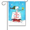 PNT2806 Peanuts Woodstock and Snoopy Christmas Garden Flag