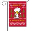 PNT2807 Peanuts Christmas Sweater Snoopy Garden Flag