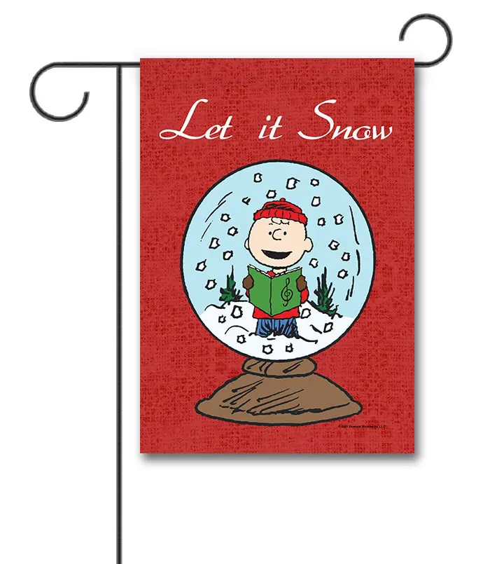 PNT2813 Peanuts Charlie Brown Winter Garden Flag