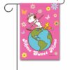 PNT2819 Peanuts Earth Snoopy Garden Flag