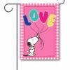 PNT3092 Peanuts Snoopy Love Balloons Valentines Day Garden Flag