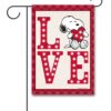 PNT3096 Peanuts Snoopy Love Garden Flag