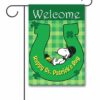 PNT3170 Horseshoe Peanuts Snoopy St. Patricks Day Design Garden Flag