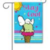 PNT3369 Peanuts Ice Cream Snoopy Summer Garden Flag