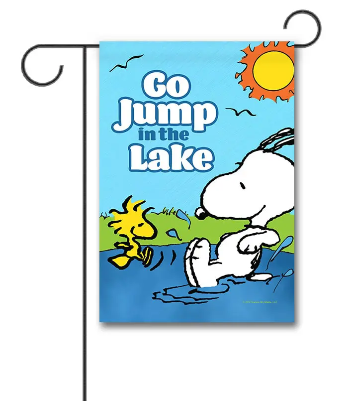 PNT3370 Peanuts Woodstock and Snoopy Lake Garden Flag