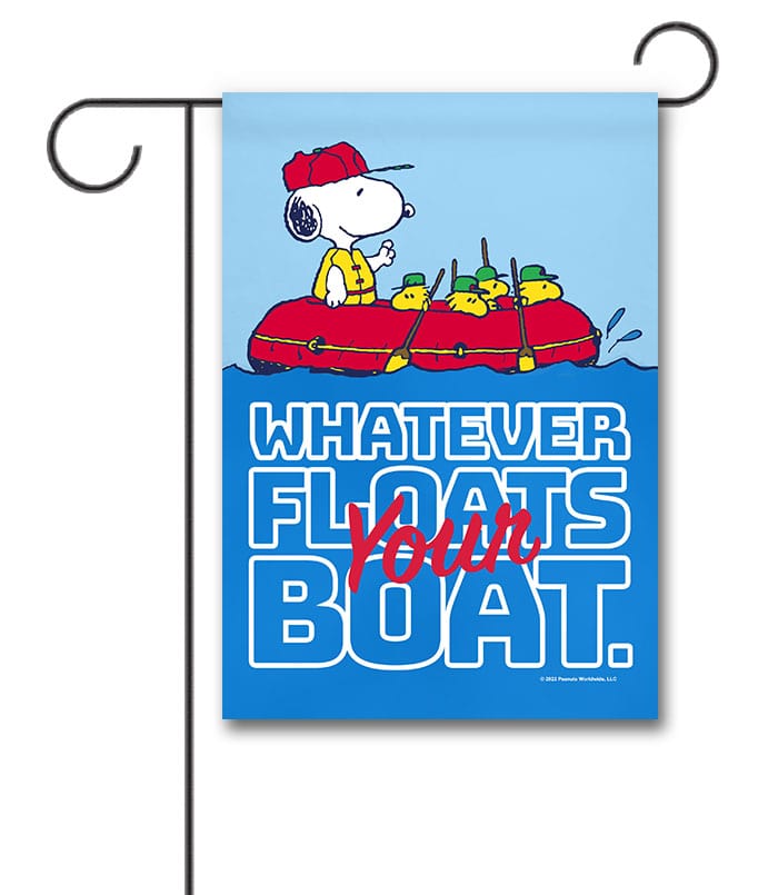 PNT3375 Peanuts Snoopy and Woodstock Raft Summer Garden FLag