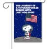 PNT3378 Peanuts Snoopy on the Moon Garden Flag