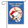 PNT3387 Peanuts Snoopy Baseball Sports Garden FLag