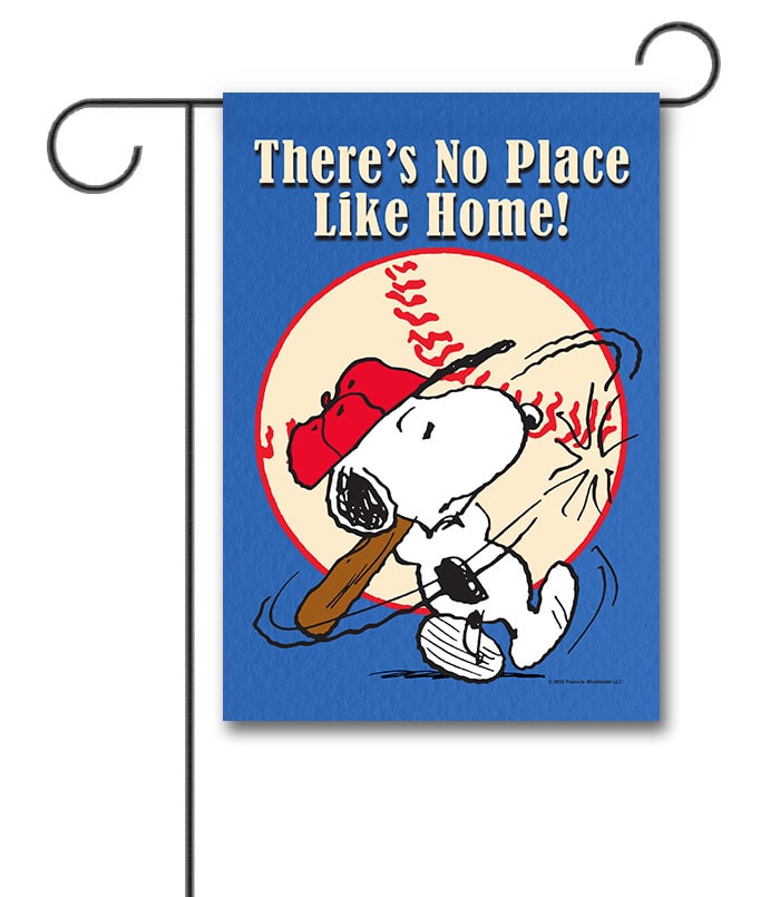 PNT3387 Peanuts Snoopy Baseball Sports Garden FLag