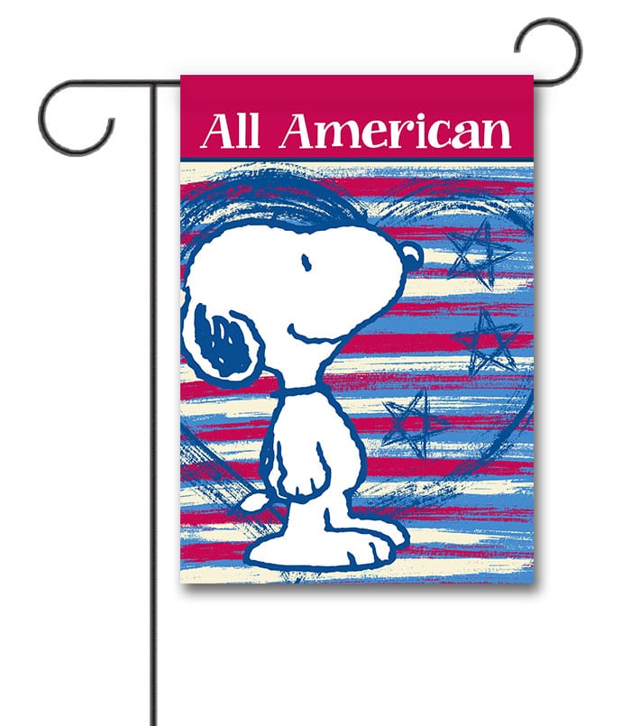 PNT3467 Peanuts Snoopy All American Garden Flag