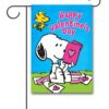 PNT3528 Peanuts Snoopy and Woodstock Valentines Garden Flag