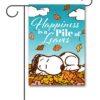 PNT3676 Peanuts Snoopy Sleeping Fall Garden Flag