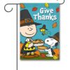 PNT3717 Peanuts Charlie Brown and Snoopy Thanksgiving Garden Flag