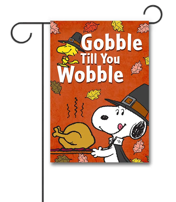 PNT3718 Peanuts Pilgrim Snoopy Thanksgiving Garden Flag