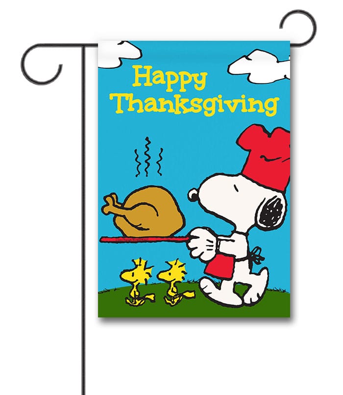 PNT3719 Peanuts Chef Snoopy Thanksgiving Garden Flag