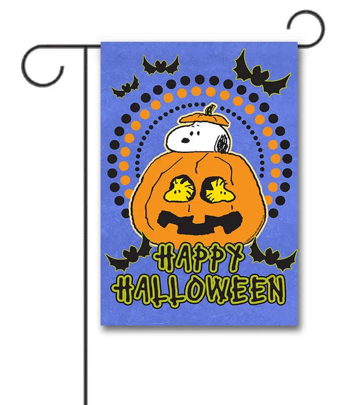 PNT3808 Peanuts Jack Olantern Snoopy Halloween Garden Flag