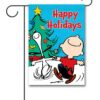 PNT3810 Peanuts Snoopy and Charlie Brown Dance Christmas Garden Flag