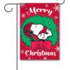 PNT3811 Peanuts Snoopy Christmas Wreath Garden Flag